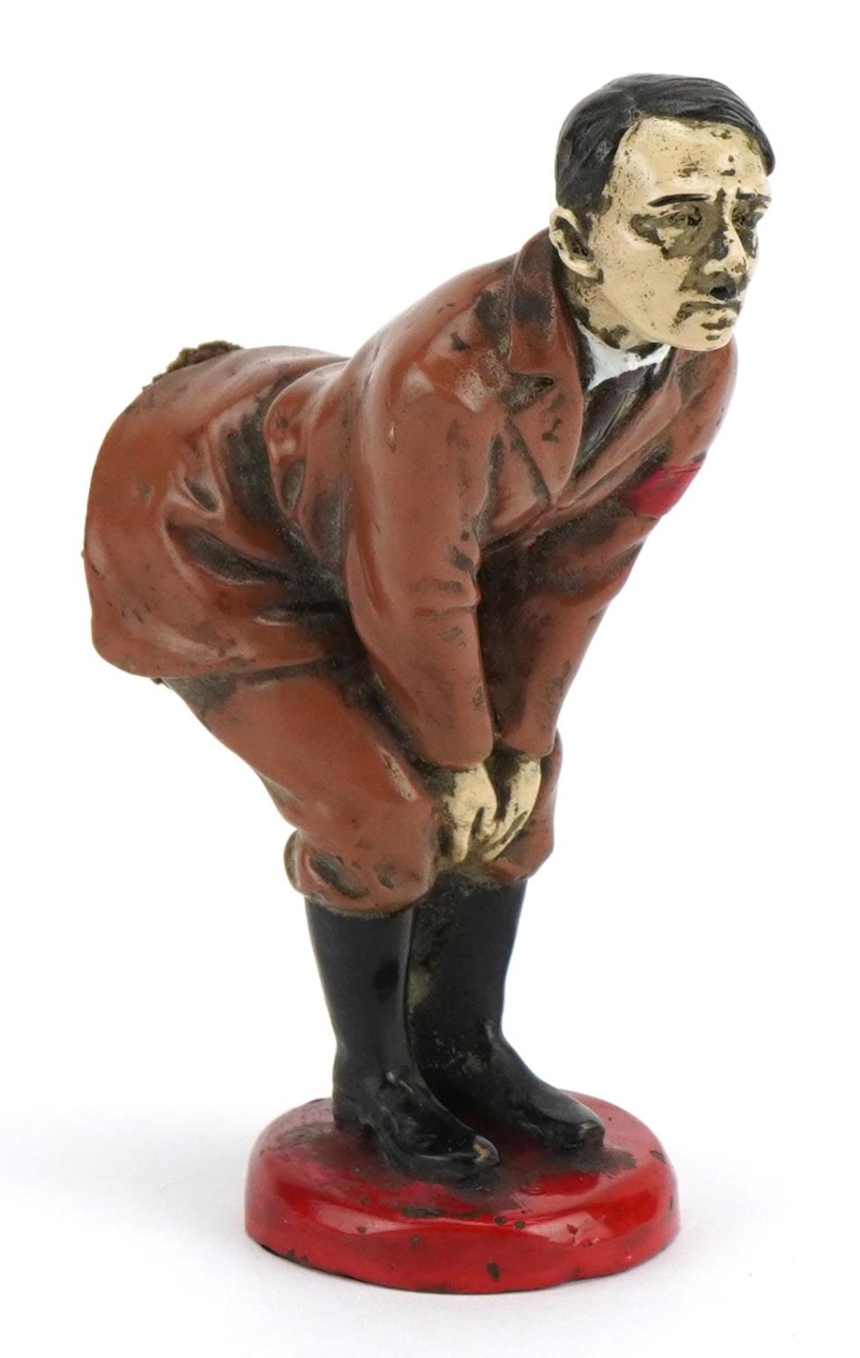 Military interest pin cushion in the form of Adolf Hitler, 12cm high