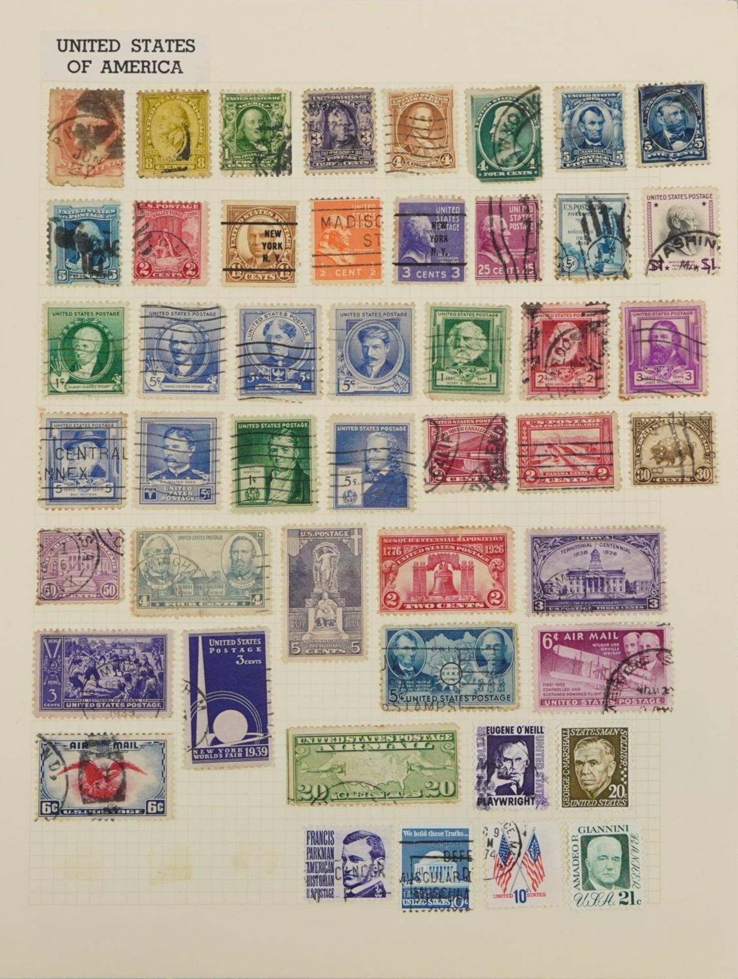 World stamps arranged in thirteen albums including Great Britain, South Africa, USA, Canada, Isle of