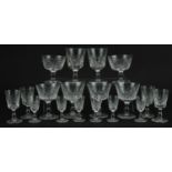 Crystal glassware including Stuart Crystal and set of six port glasses, the largest each 12cm high