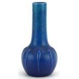 Royal Lancastrian, Arts & Crafts Pilkington's pottery vase having a mottled blue glaze, 19cm high