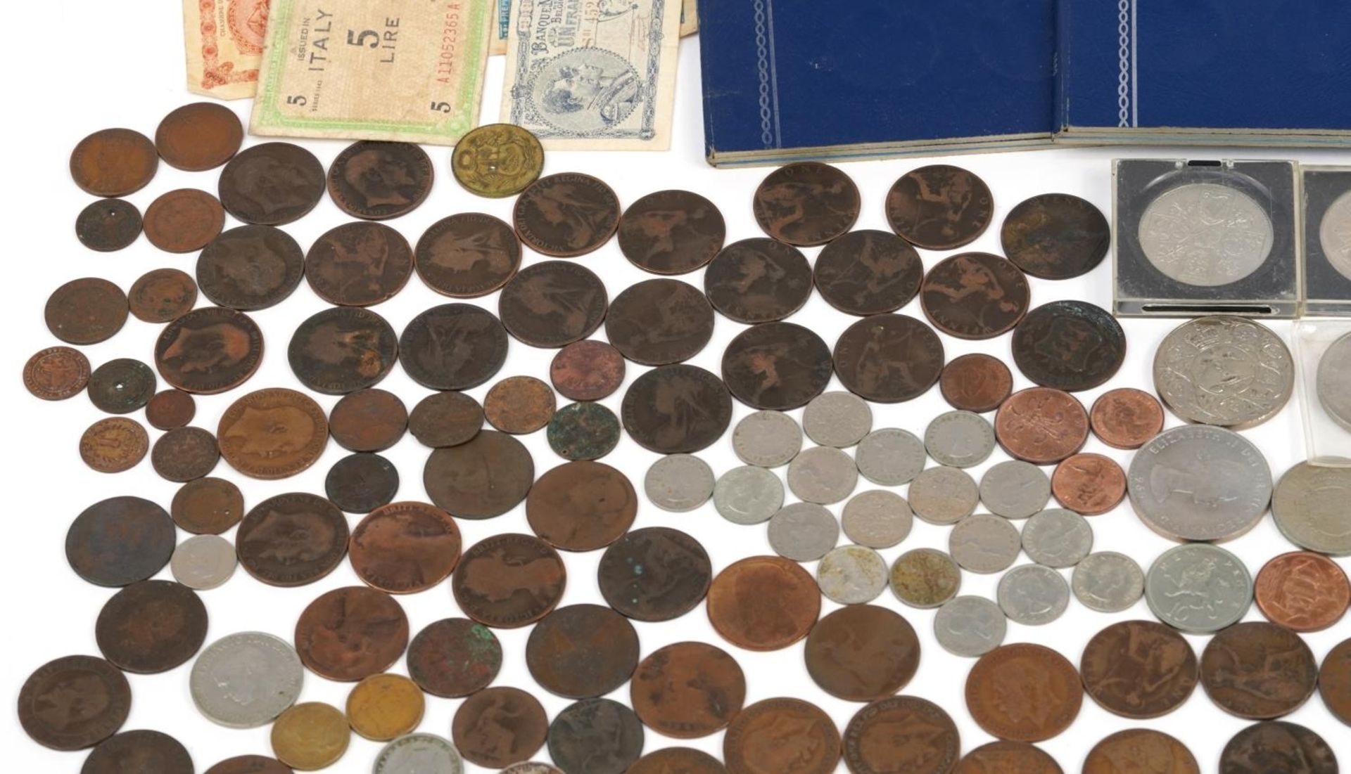 Antique and later British and world coinage and banknotes including three collection albums, - Image 4 of 7