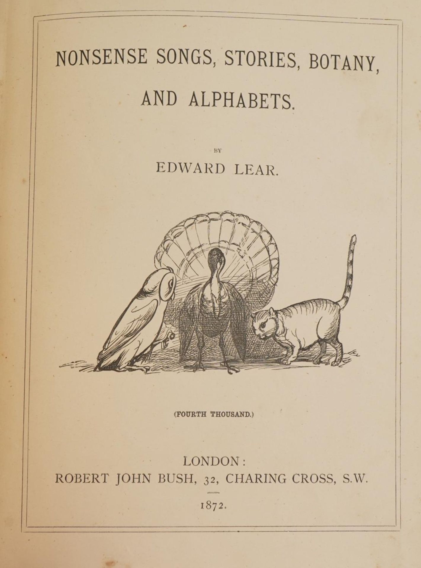 Nonsense Songs, Stories, Botany and Alphabets hardback book by Edward Lear, published London - Image 2 of 3