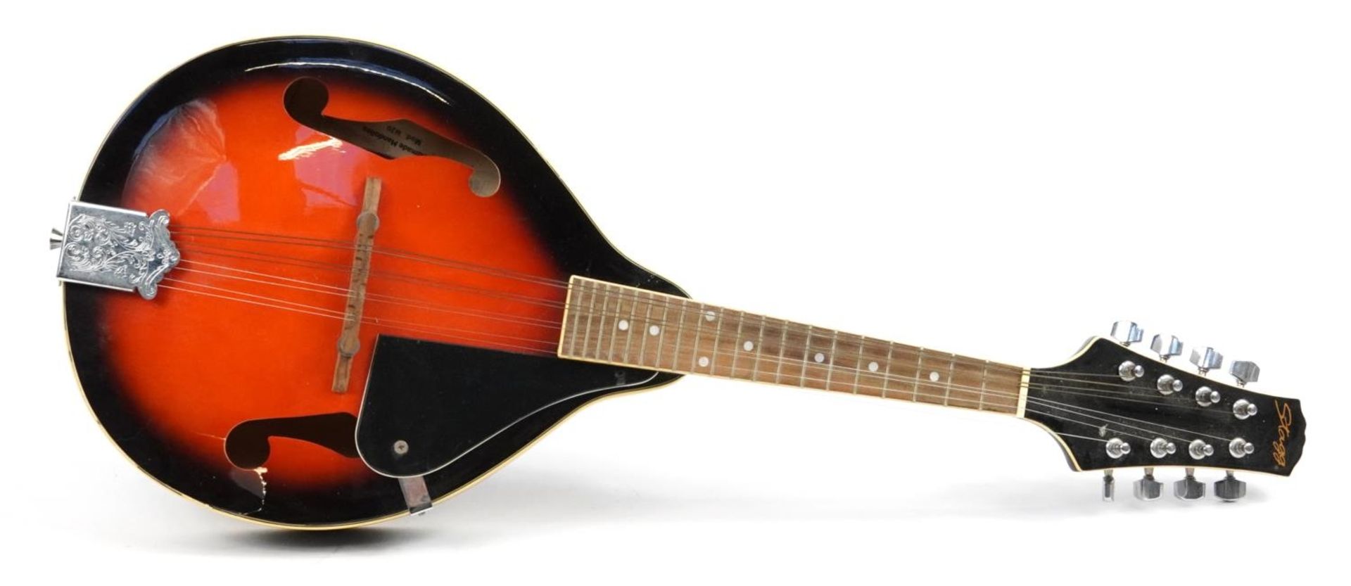 Stagg hand made mandolin model M20, numbered 0805/72, 79cm in length For further information on this