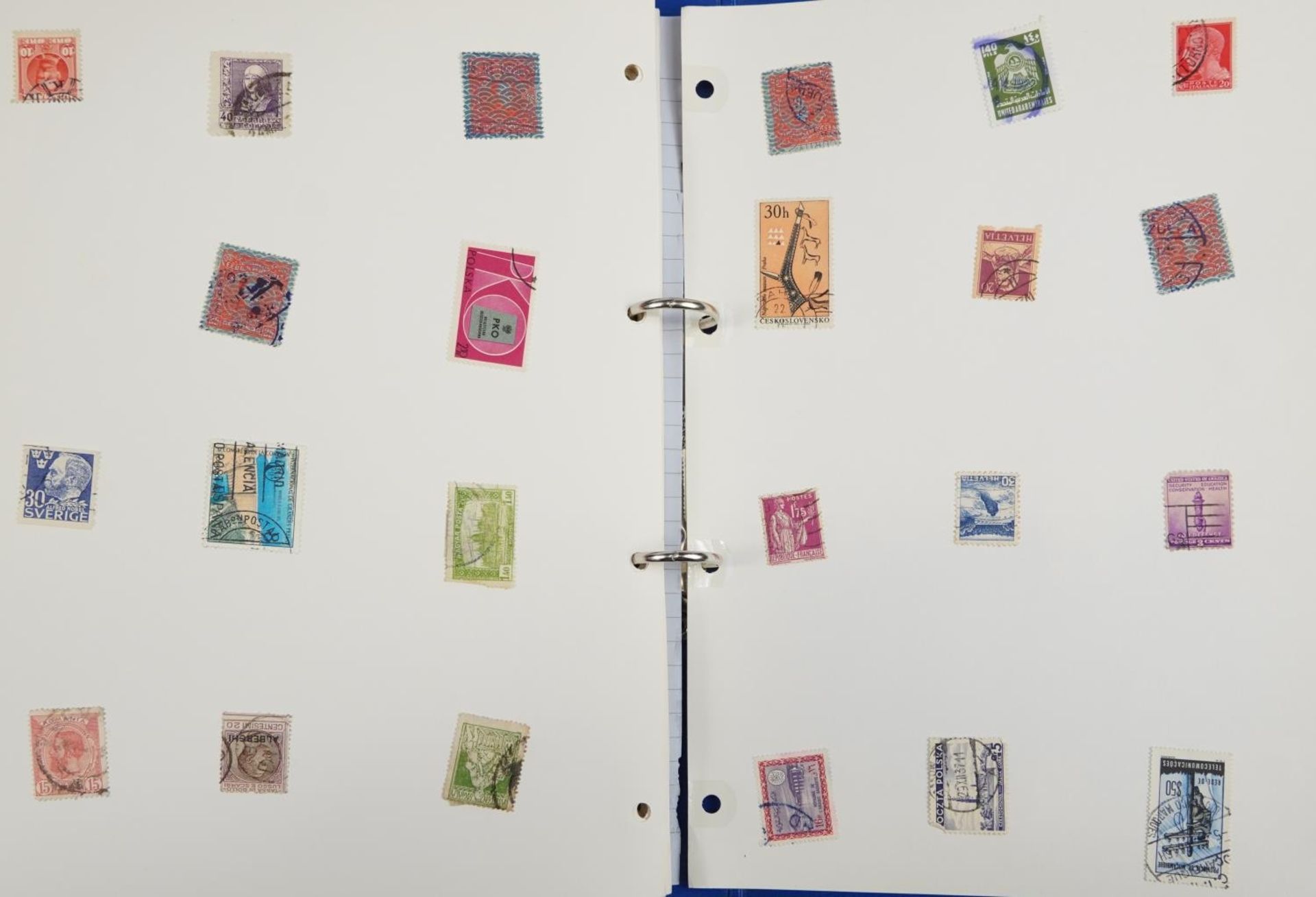 World stamps arranged in thirteen albums including Great Britain, Cyprus, Gibraltar, Mexico, Uruguay - Image 9 of 10