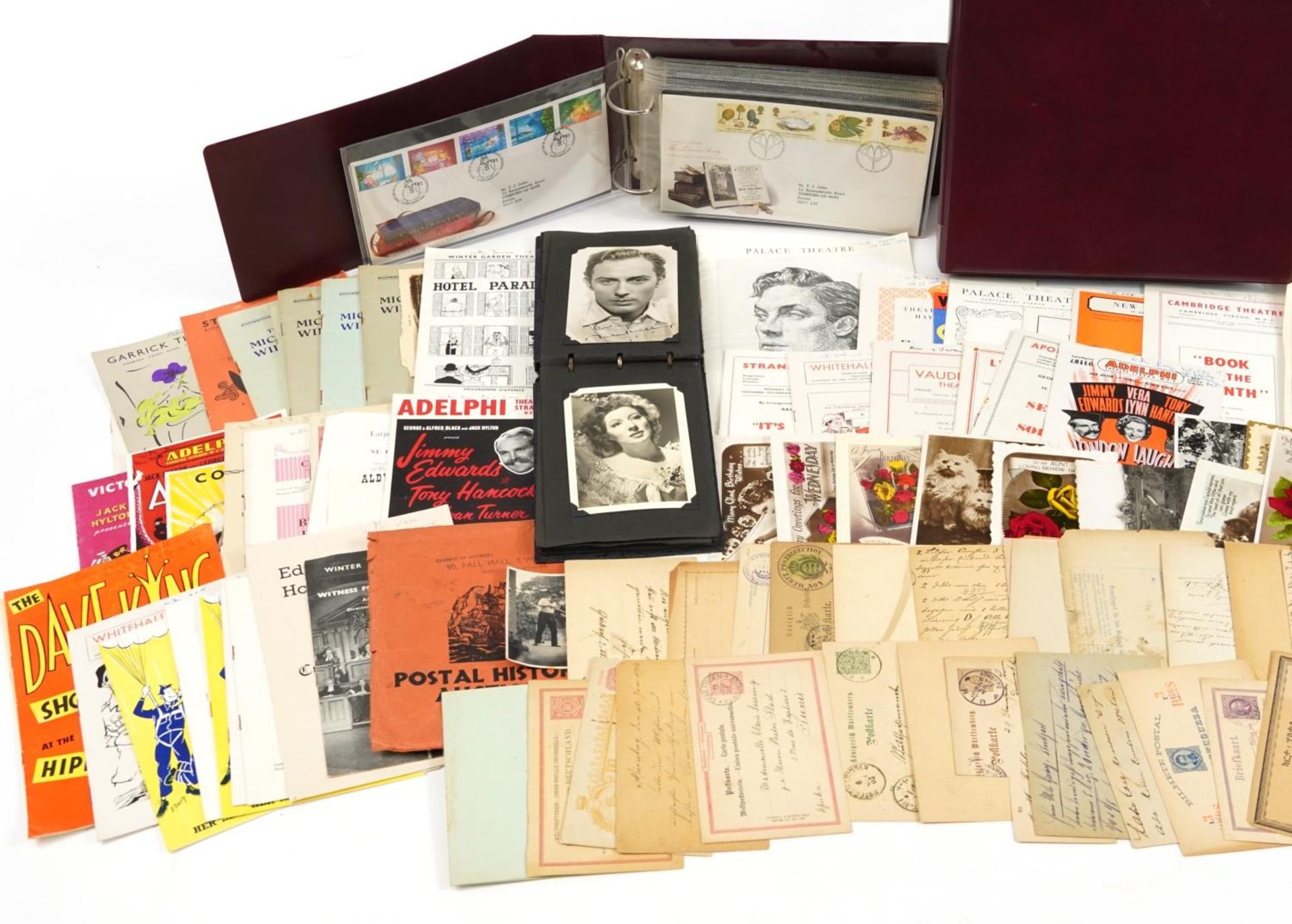 Antique and later ephemera including postal history, theatre programmes, postcards and first day - Image 2 of 6