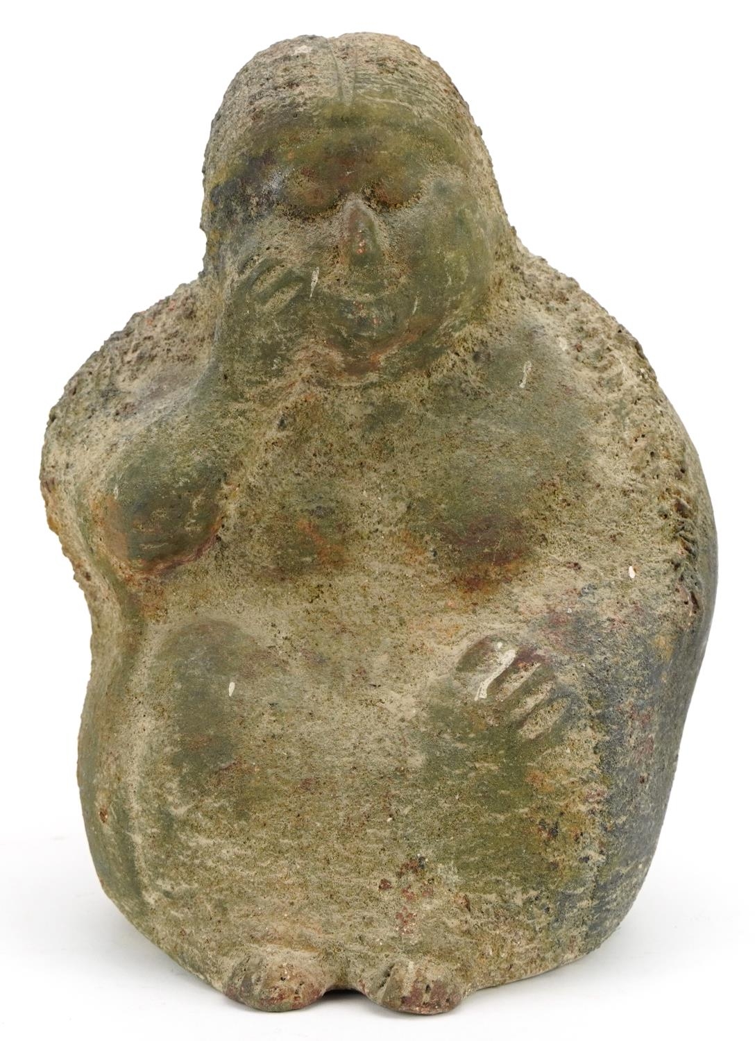 South American terracotta figure of a nude female, 24.5cm high For further information on this lot