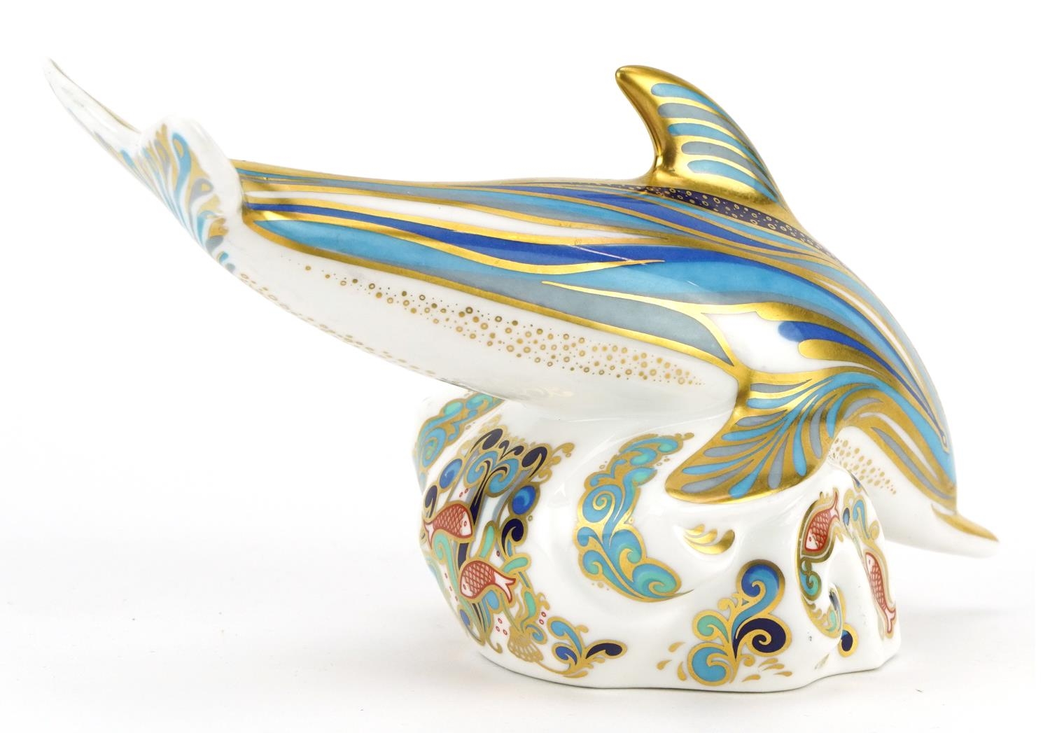 Royal Crown Derby dolphin paperweight, 18cm in length For further information on this lot please - Image 2 of 4