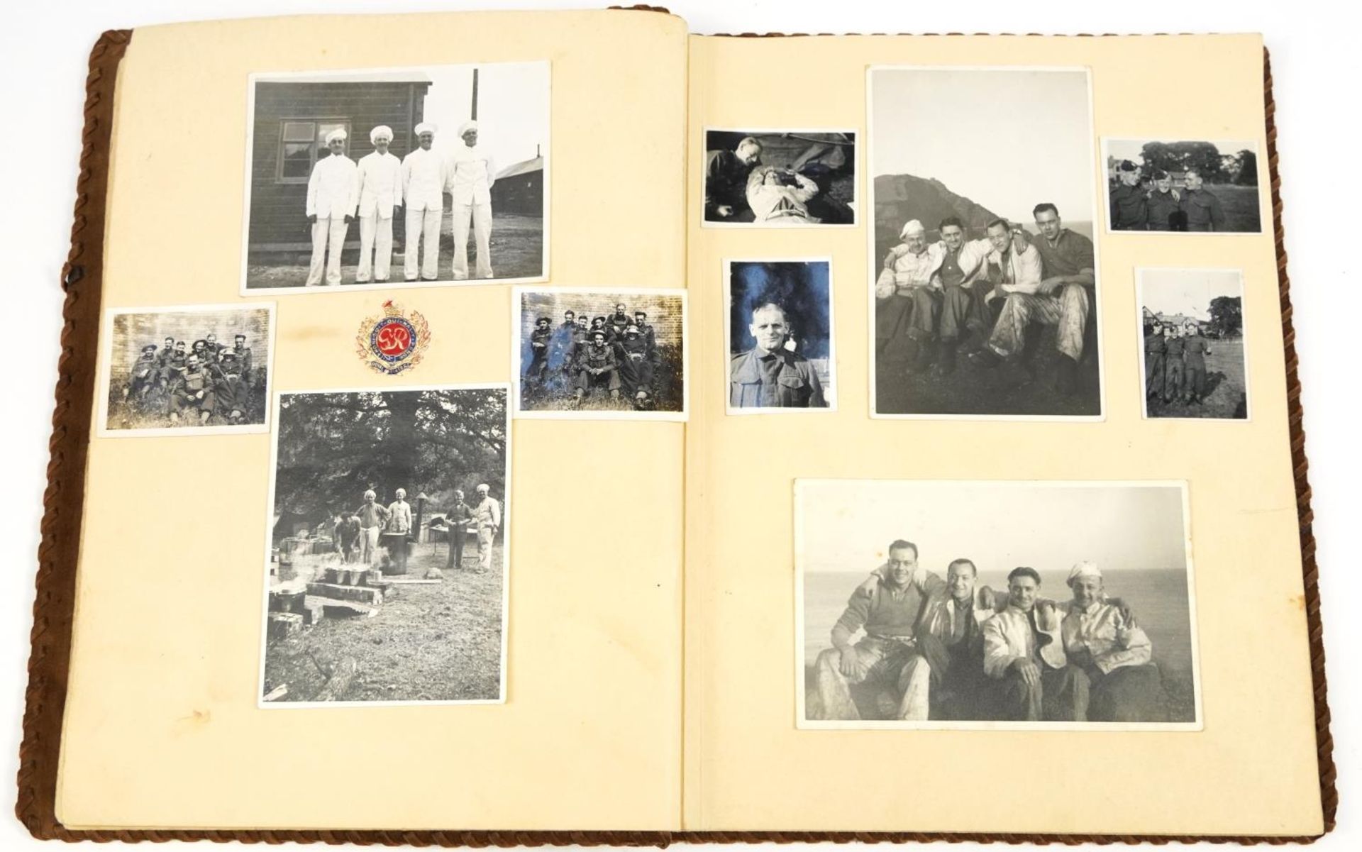 Military interest ephemera including photographs arranged in an album, real photographic - Image 6 of 8