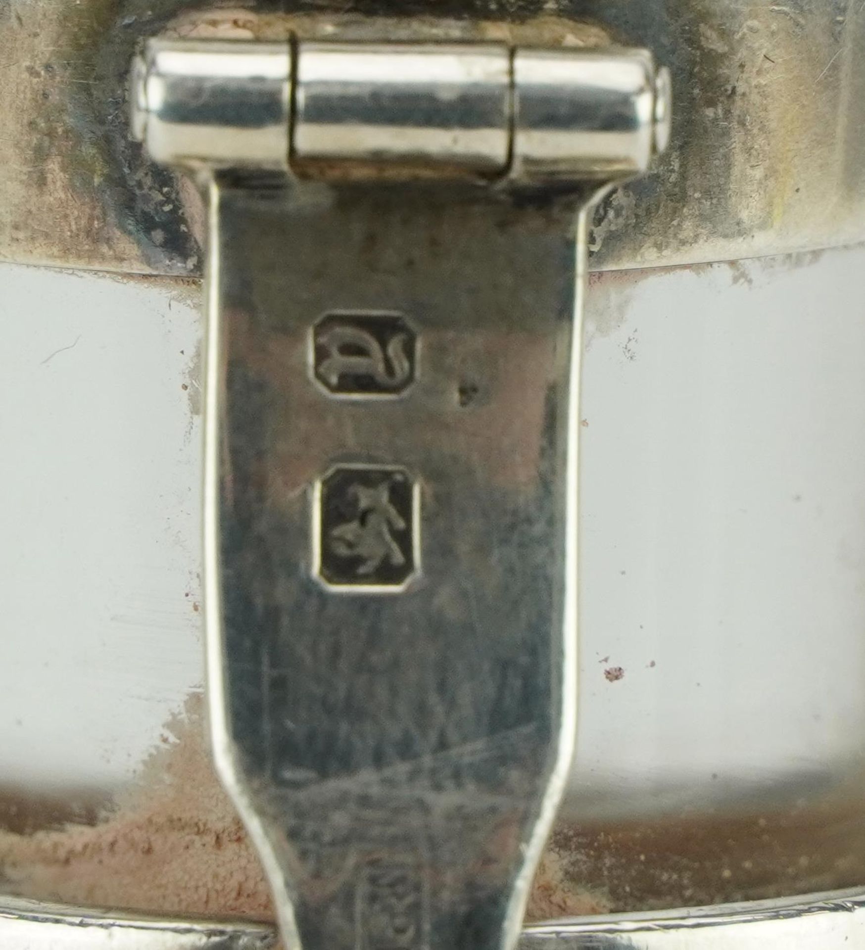 Hukin & Heath Ltd, Victorian glass decanter with silver mounts and padlock, registered design - Bild 2 aus 5