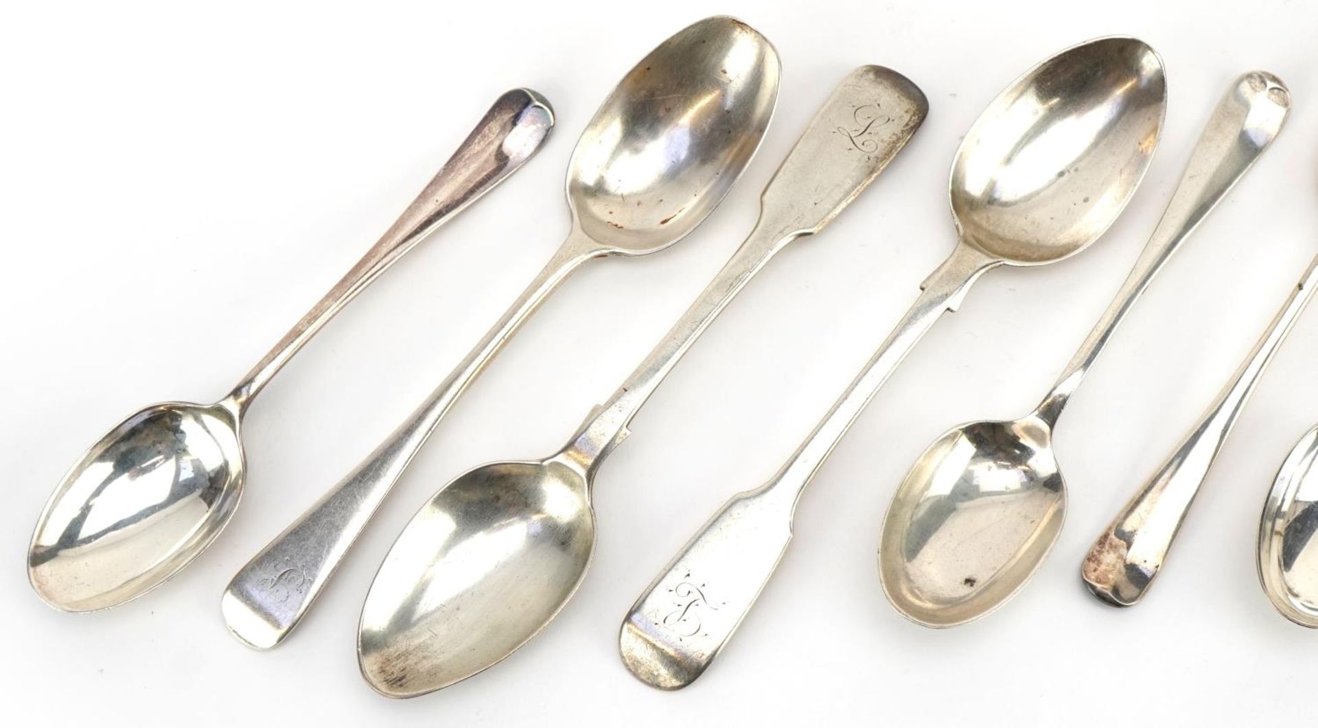Eleven Victorian and later silver teaspoons including a set of six by Viners, the largest 14.2cm - Bild 2 aus 5