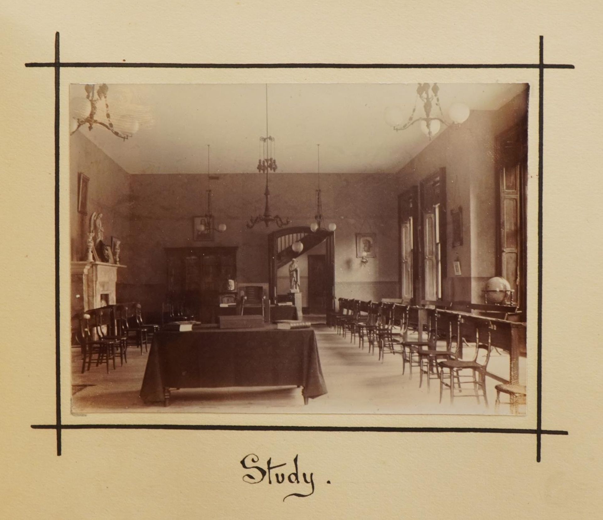 Victorian black and white photographs relating to Convent FCJ Upton Hall arranged in a tooled - Image 5 of 8