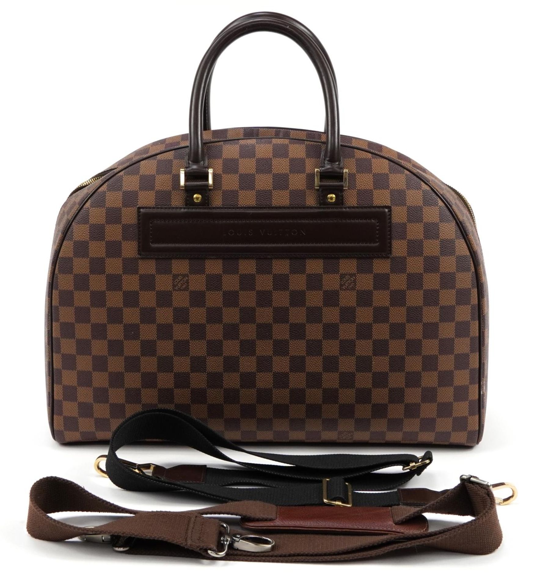Louis Vuitton Damier Ebene Nolita satchel bag with two canvas straps, date code SP0939, 32cm x 44.