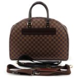 Louis Vuitton Damier Ebene Nolita satchel bag with two canvas straps, date code SP0939, 32cm x 44.