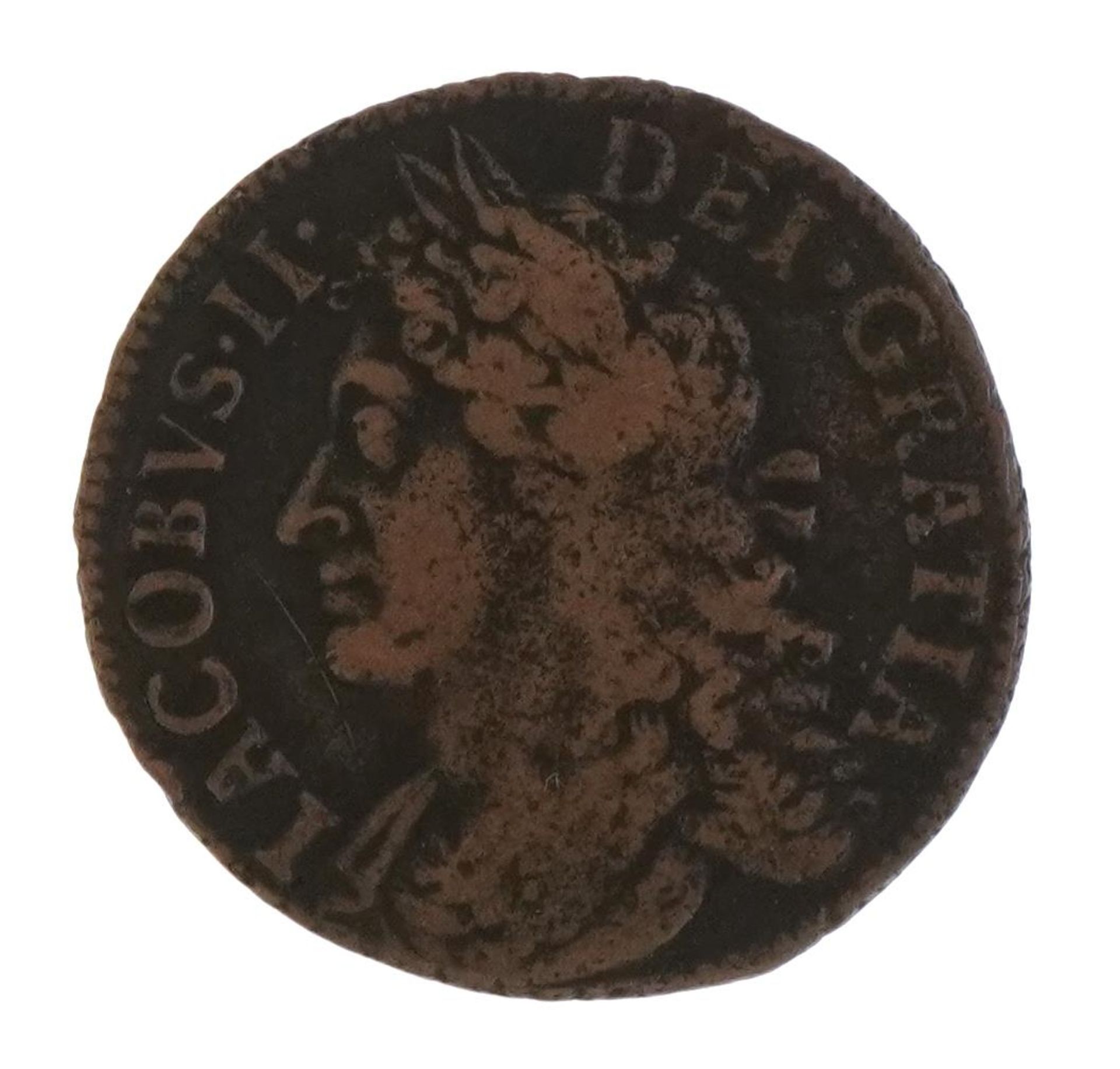 Irish James II 1690 Gunmoney coin For further information on this lot please contact the auctioneer - Image 2 of 2