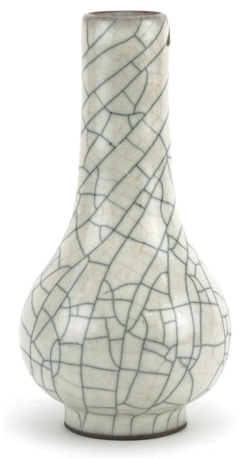 Chinese porcelain vase having a Ge ware type crackle glaze, 18.5cm high For further information on