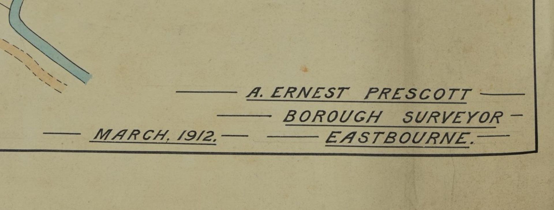 Six Eastbourne Borough canvas road plans, Rear of Gore Park Road, cross sections, alternations to - Image 9 of 14