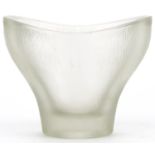 Manner of Tapio Wirkkala, mid century Scandinavian frosted glass vase, 14cm high For further