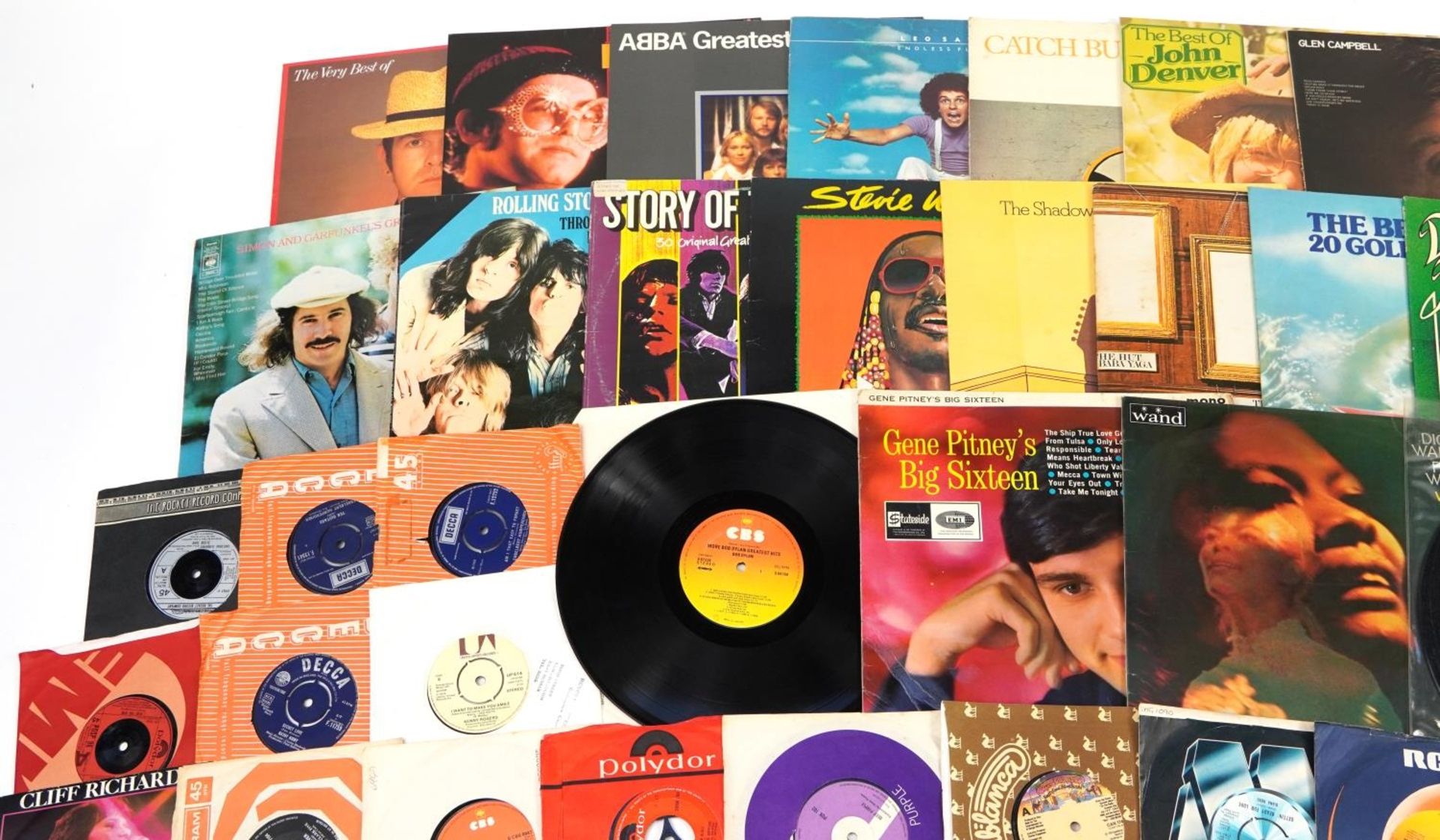 Vinyl LP records and 45rpms including Barbara Streisand, Motown, The Shadows, Stevie Wonder and - Image 2 of 5