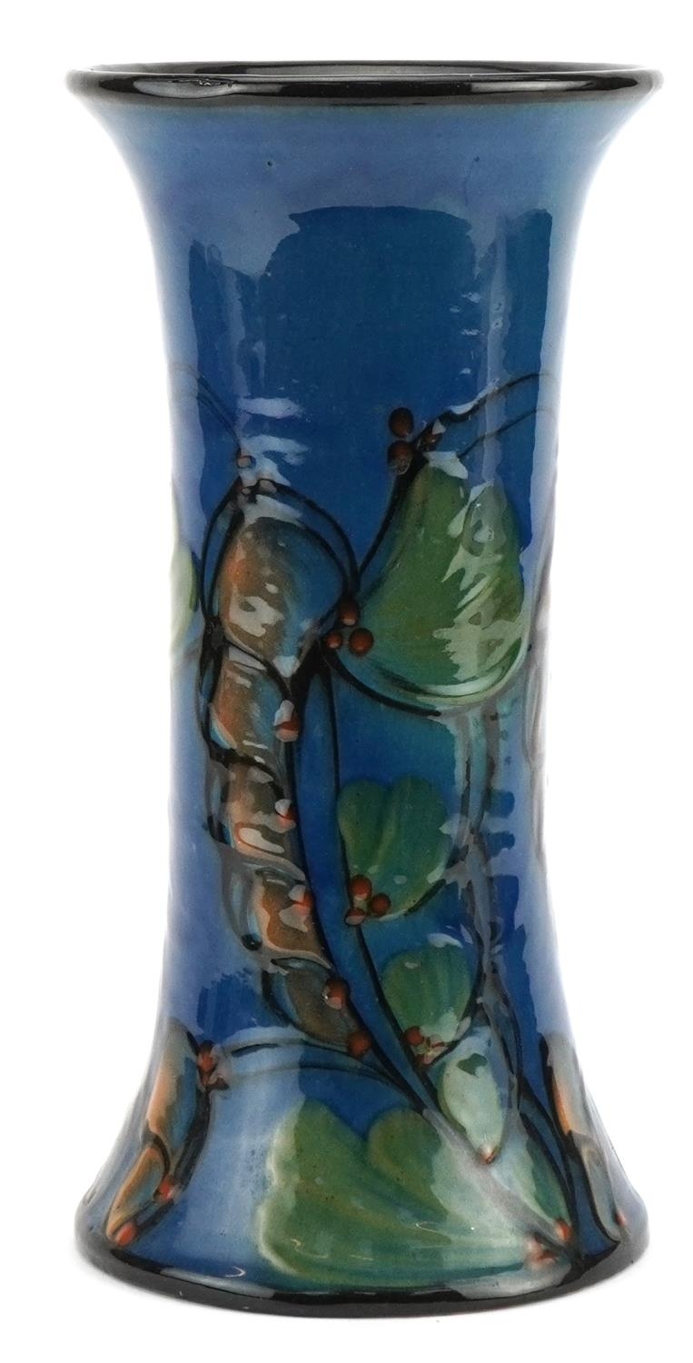 Danico, mid century Danish pottery vase hand painted with stylised flowers, 30cm high For further