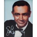 James Bond interest photograph of Sean Connery, signed in ink, framed and glazed, overall 32cm x