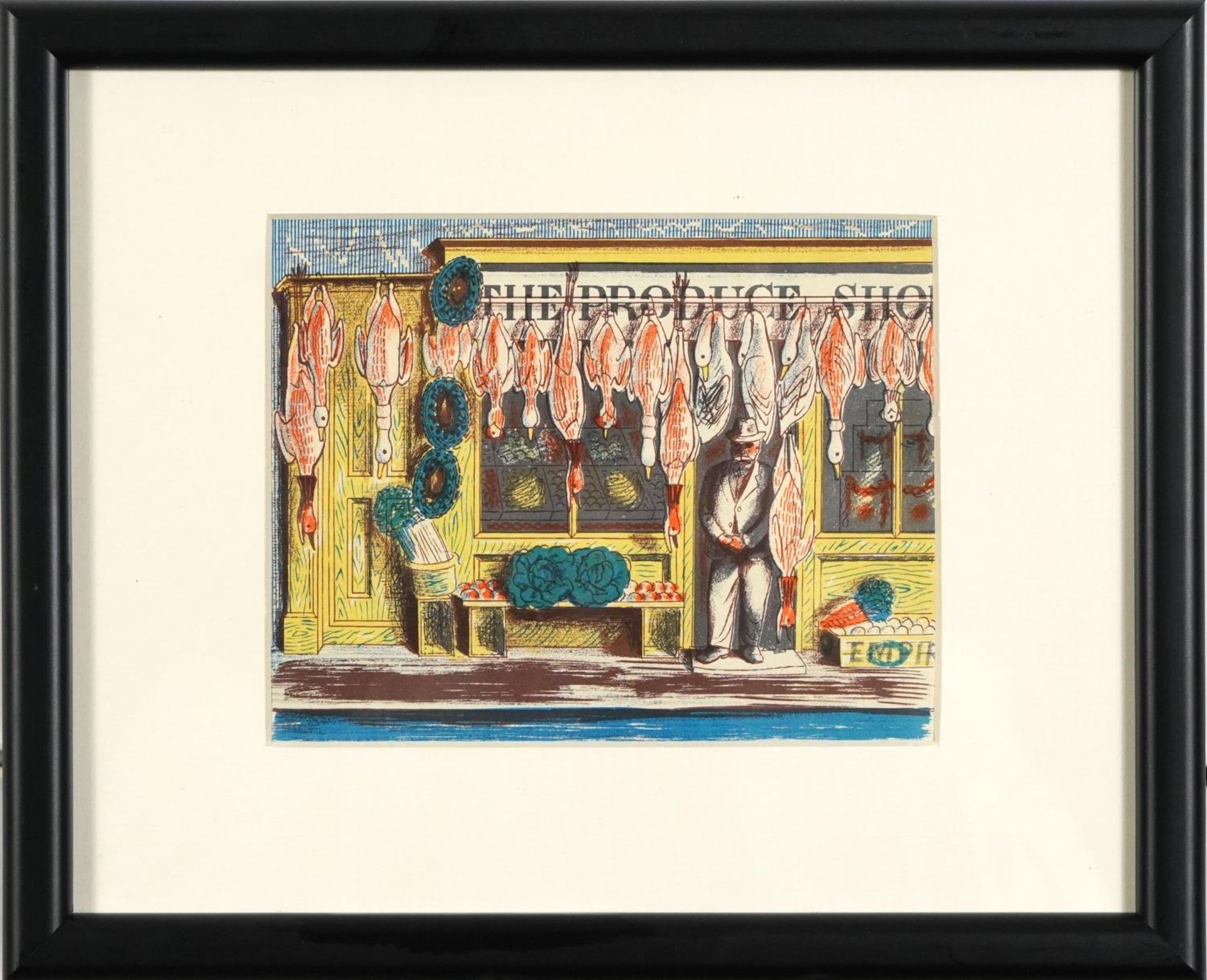 Edward Bawden - The Produce Shop, lithograph in colour, inscribed verso From Alphabet and Image 2 - Image 2 of 4