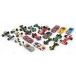 Vintage Corgi diecast vehicles including Formula 1 cars, Ferrari Berlinetta and Hillman Imp For