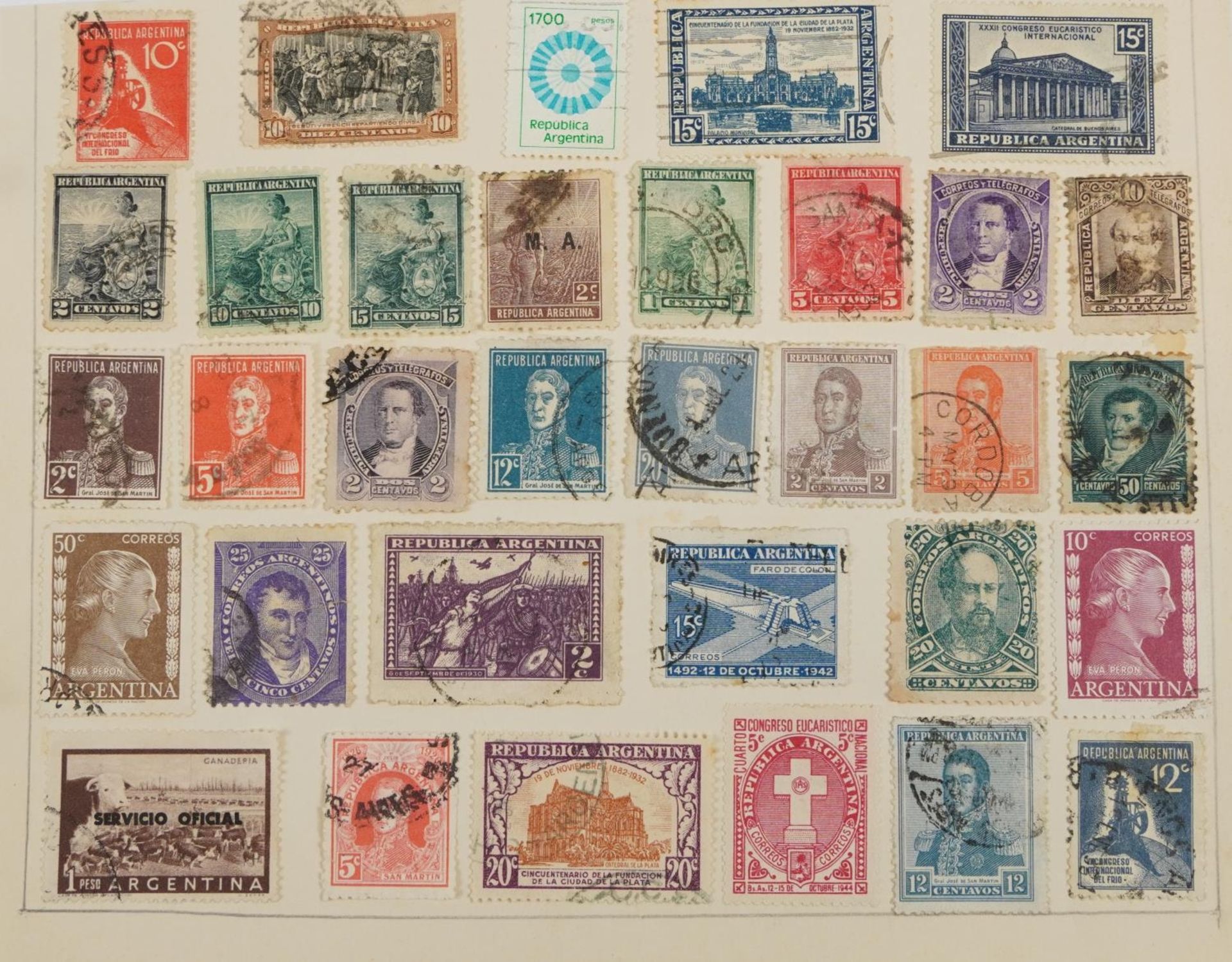 World stamps arranged in thirteen albums including Great Britain, Cyprus, Gibraltar, Mexico, Uruguay - Image 6 of 10