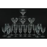 Crystal glassware including set of six, Stuart & Webb Corbett, the largest 14cm high For further