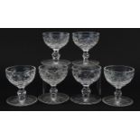 Set of six Waterford Crystal Powerscourt sundae dishes, each 12cm high For further information on