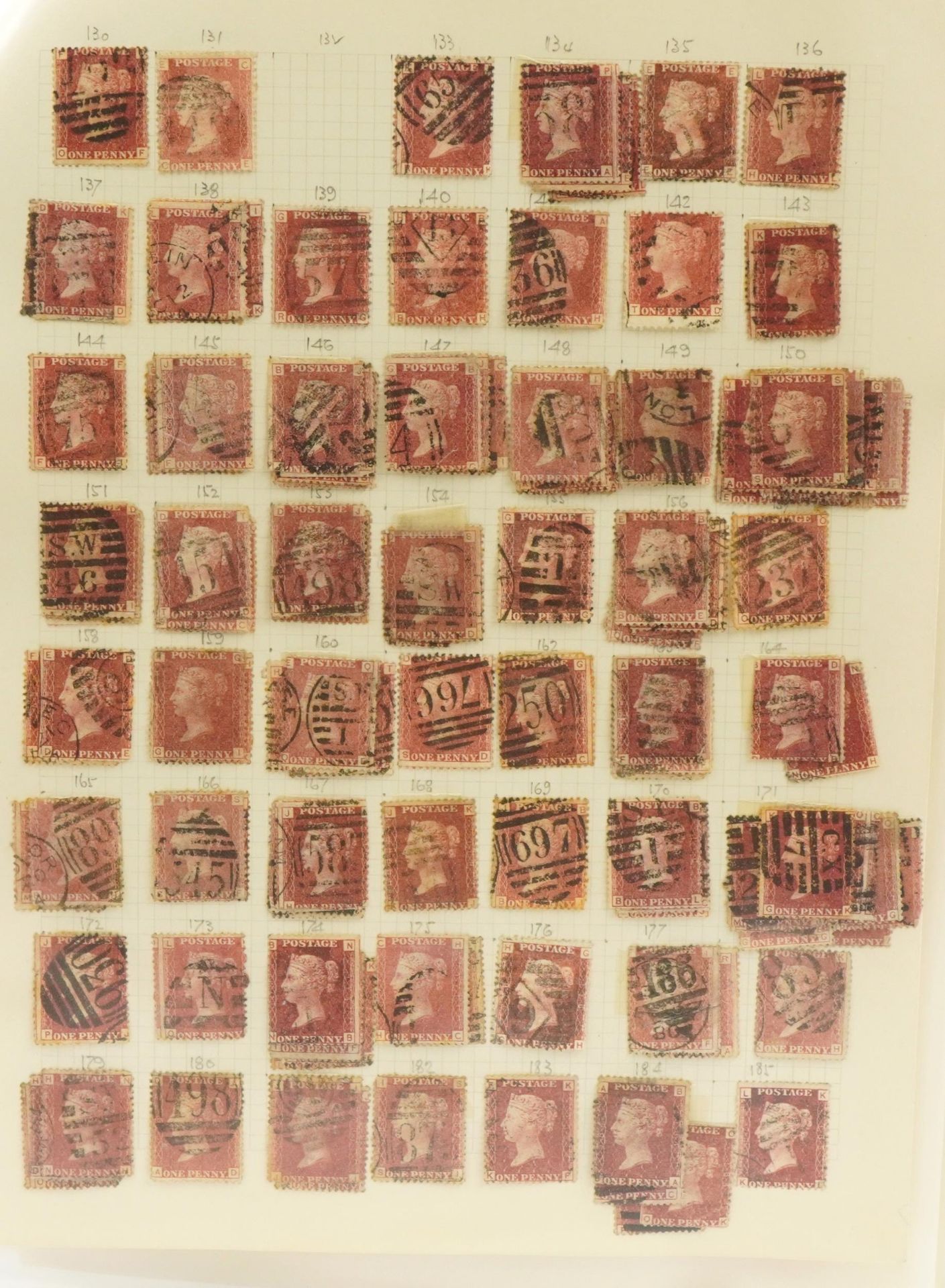 Collection of Penny Reds on four pages For further information on this lot please contact the - Image 2 of 4