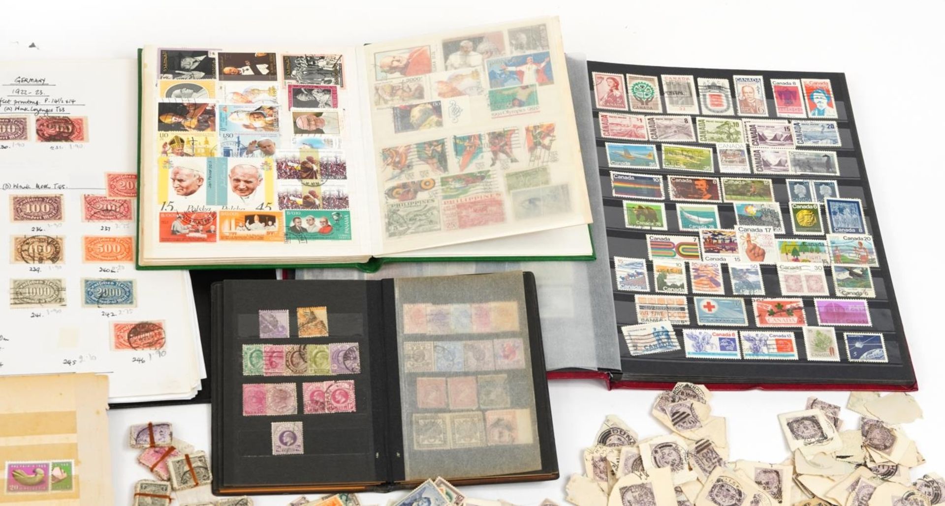 Collection of antique and later world stamps, some arranged in albums, including Denmark and - Image 4 of 13