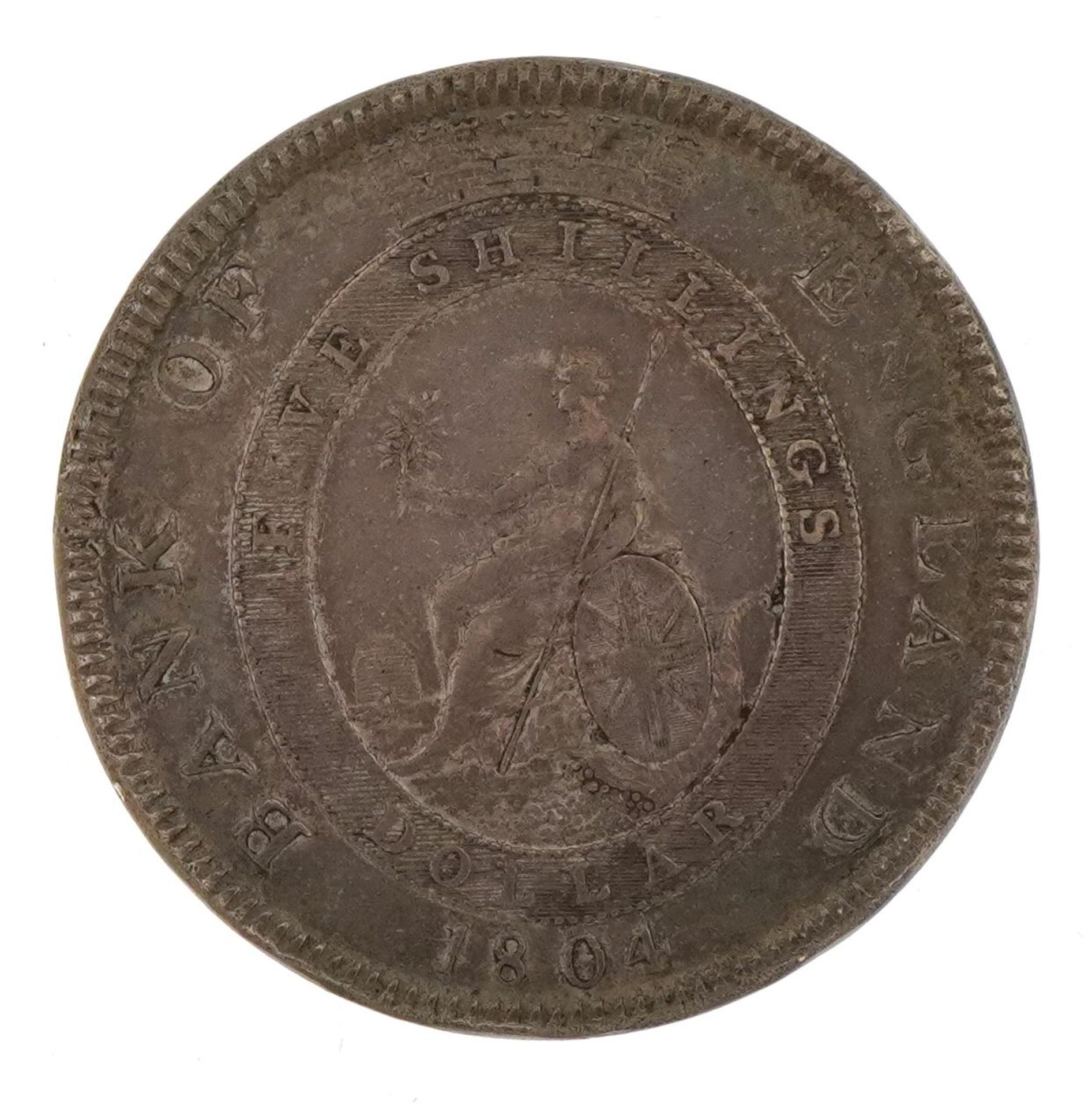George III 1804 Bank of England five shillings dollar For further information on this lot please