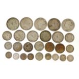 Victorian and later British coinage including half crowns and sixpences, 165g For further