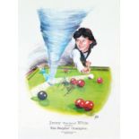 Snooker interest Jimmy 'Whirlwind' White The People's Champion signature on poster, 42cm x 30cm
