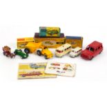 Vintage toys, predominantly diecast including Corgi Toys BRM Formula 1 Grand Prix Racing Car 152