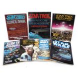 Six Star Wars and Star Trek Sci Fi books and magazines including The Next Generation Technical
