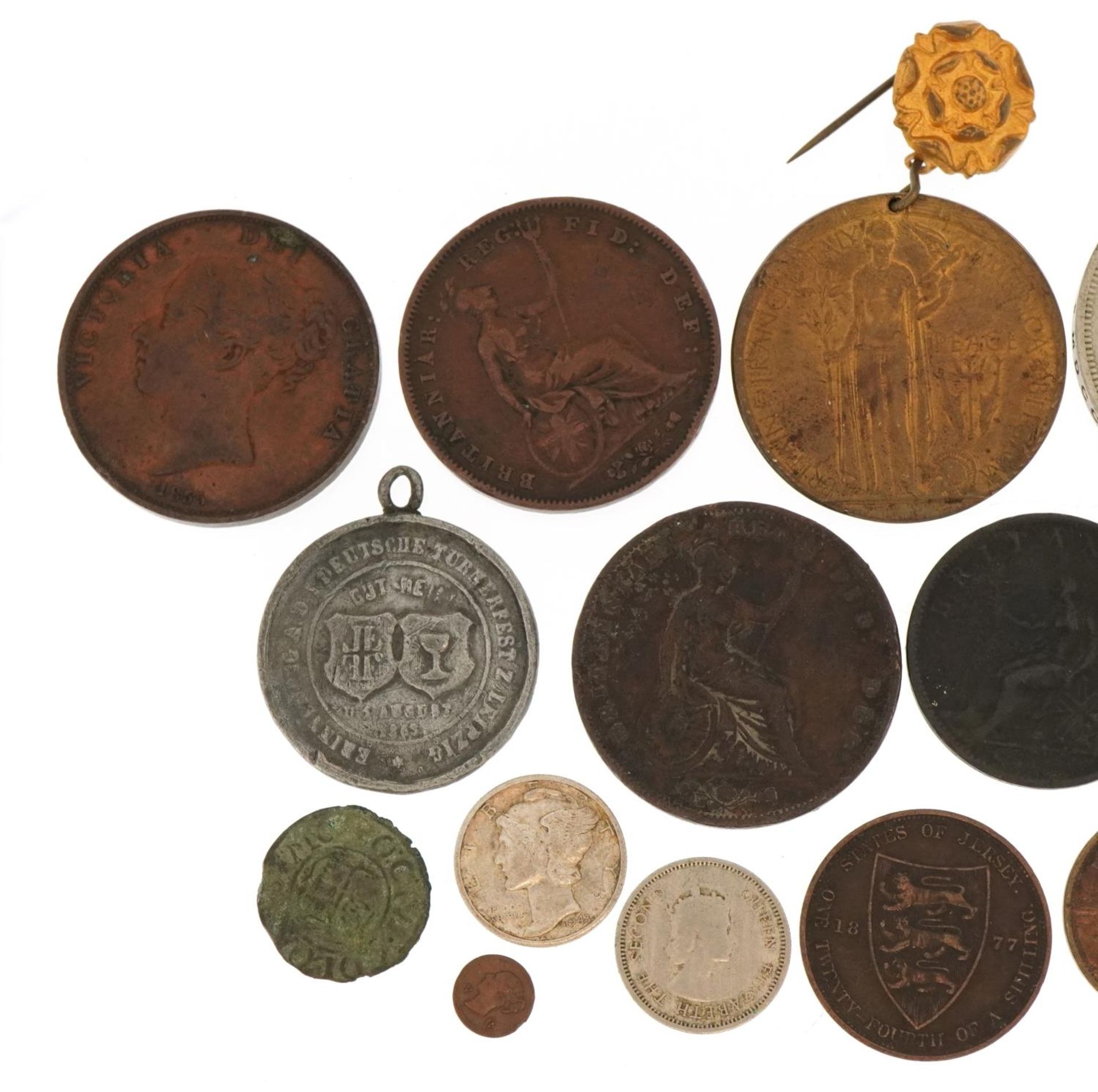 Early 19th century and later British and World coinage, medals and medallions including The - Image 2 of 3