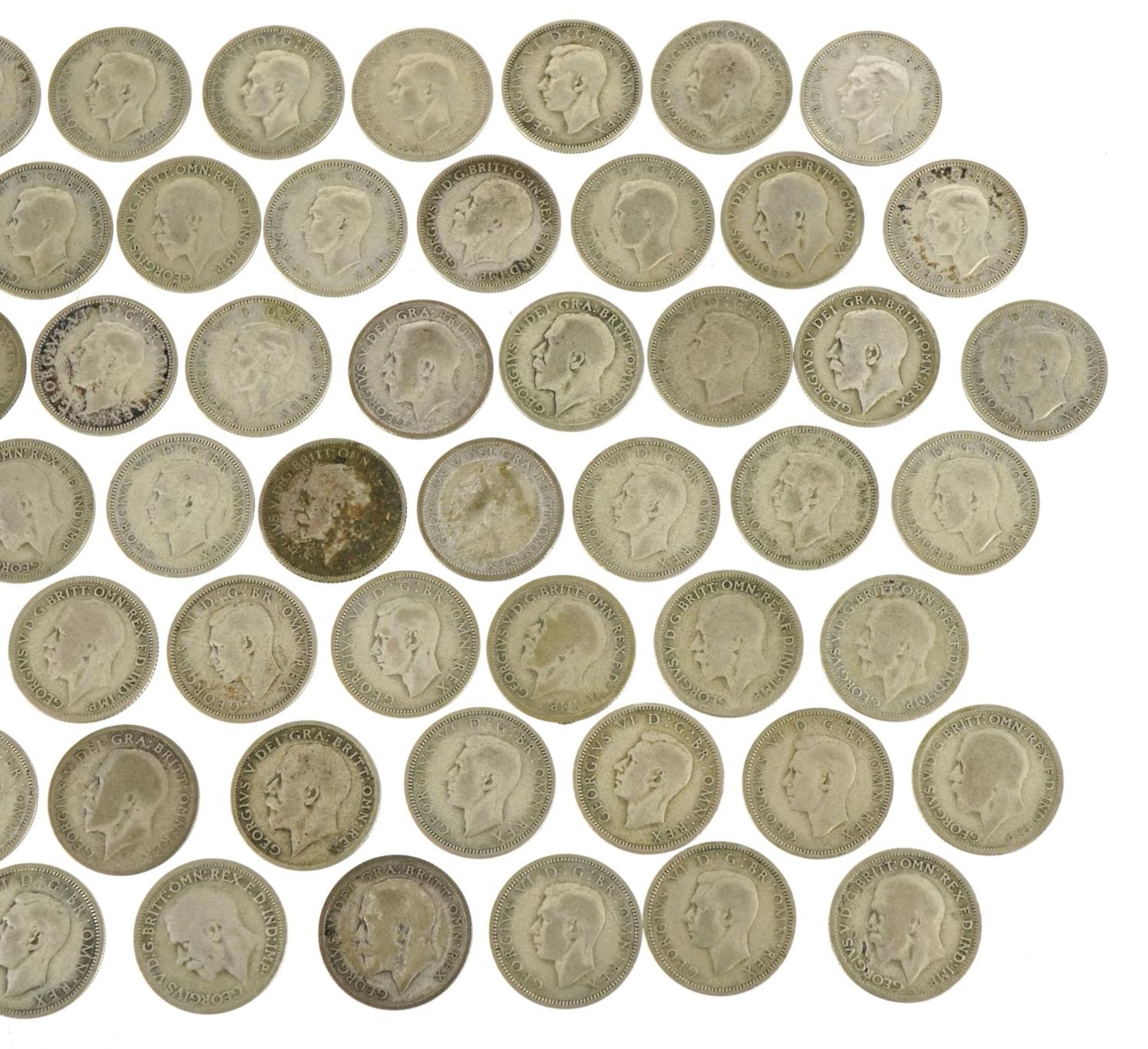 British pre decimal, pre 1947 sixpences, 187.5g For further information on this lot please contact - Image 3 of 6
