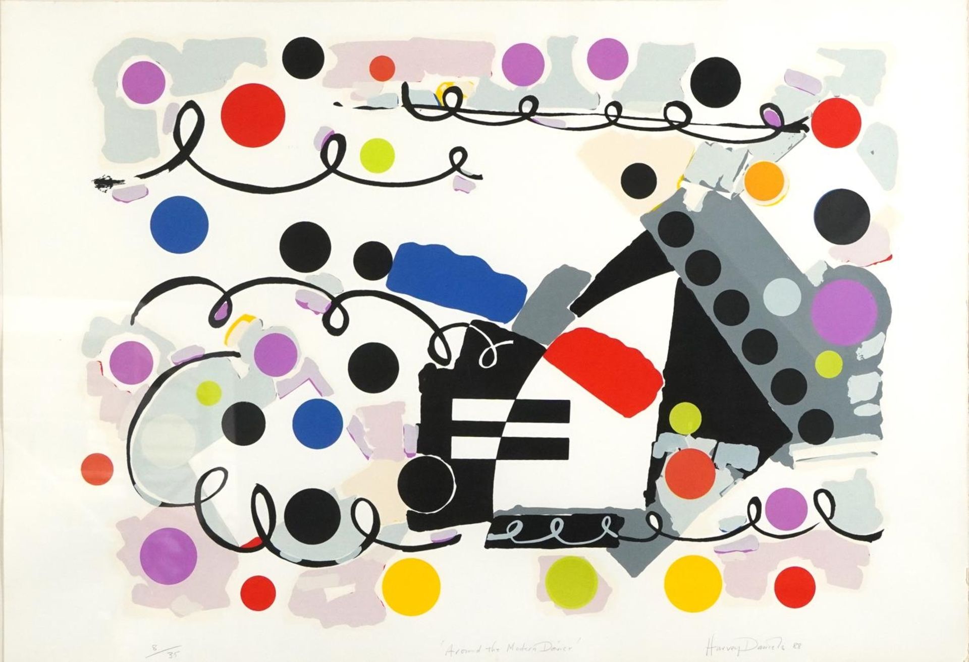 Harvey Morton Daniels '88 - Around the Modern Device, pencil signed screen print in colour,