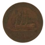 Horatio Viscount Nelson flagship medal struck from copper of a vessel after breaking up For