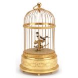 Reuge Music Swiss clockwork automaton musical birdcage, 28cm high For further information on this