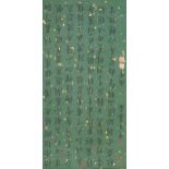 Cursive handwriting, Chinese ink on gilt covered wax paper, Chinese scroll, 133cm x 66cm For further