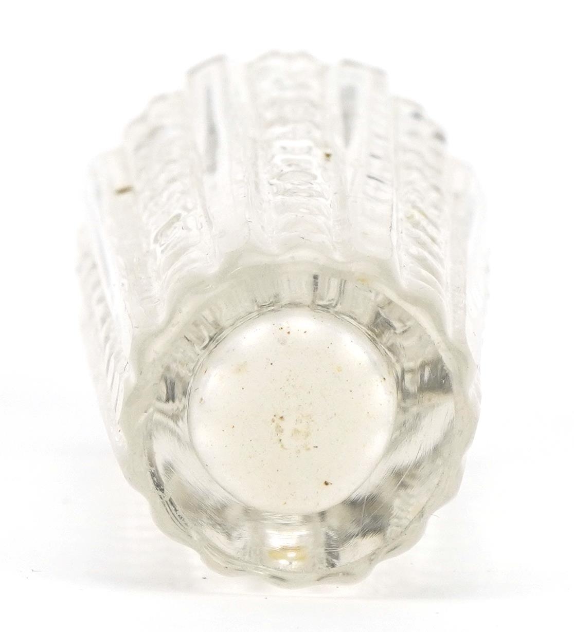 Antique cut glass scent bottle with unmarked silver lid, 9cm high For further information on this - Image 3 of 3
