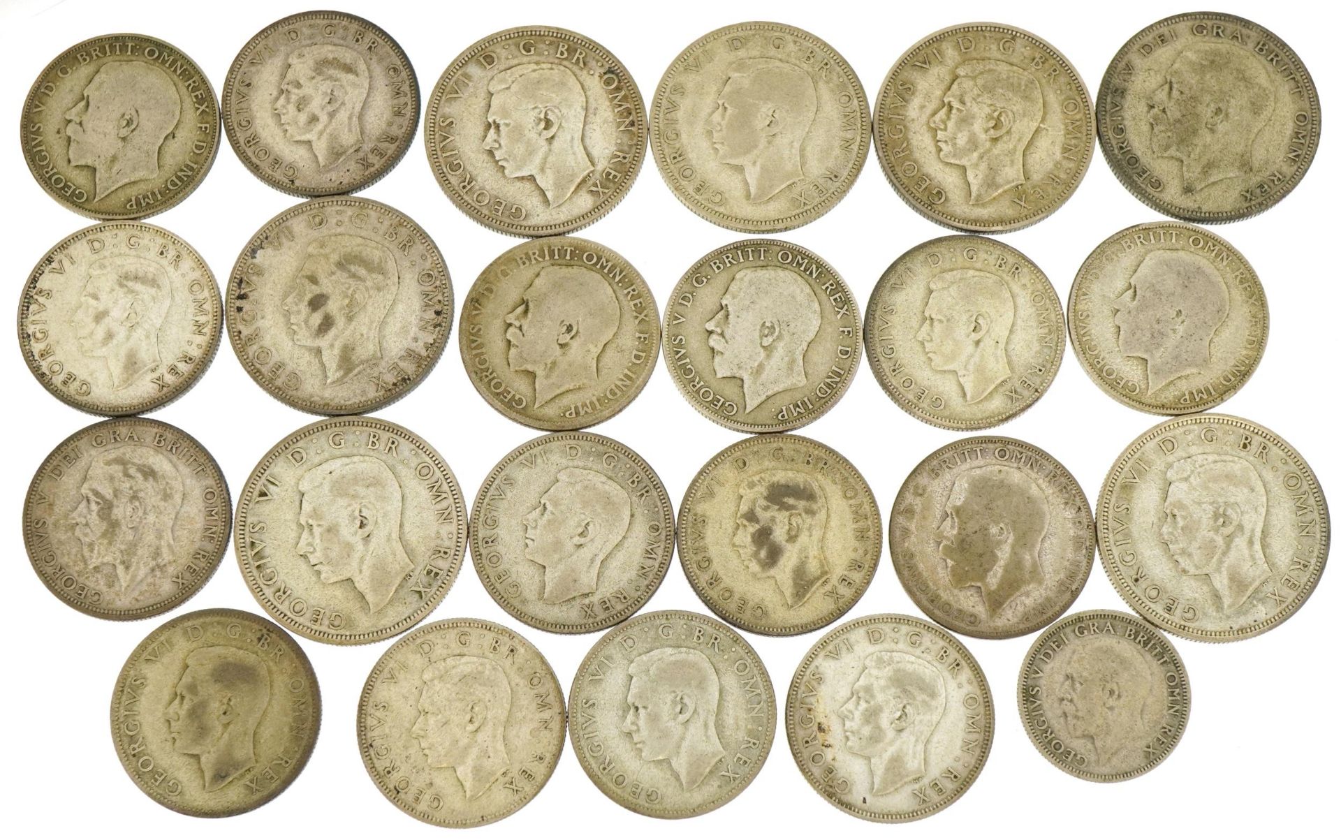 British pre decimal pre 1947 coinage including half crowns and florins, 265.0g For further