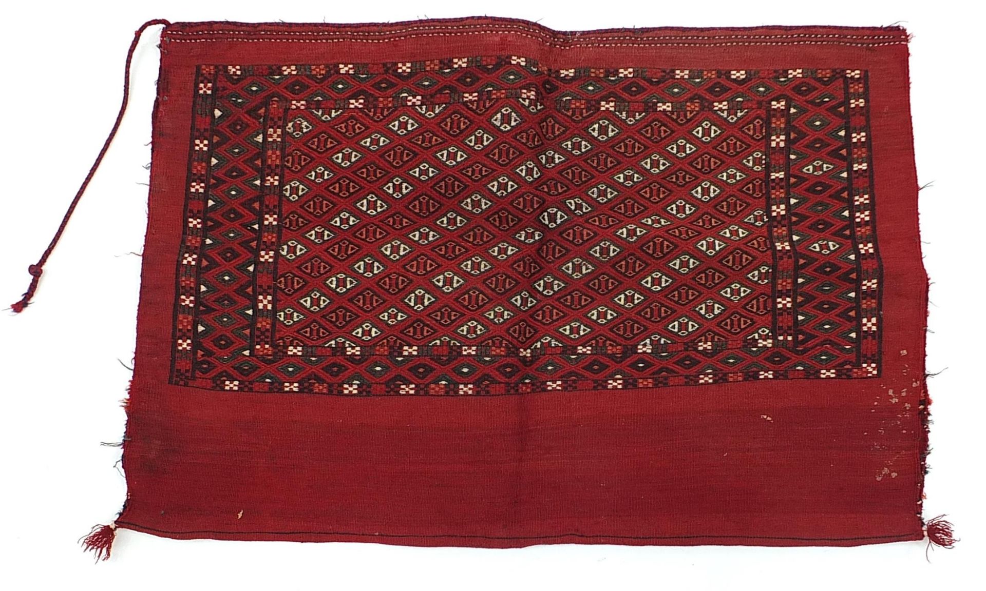 Middle Eastern Turkman Jewal saddle bag, 120cm x 71cm For further information on this lot please