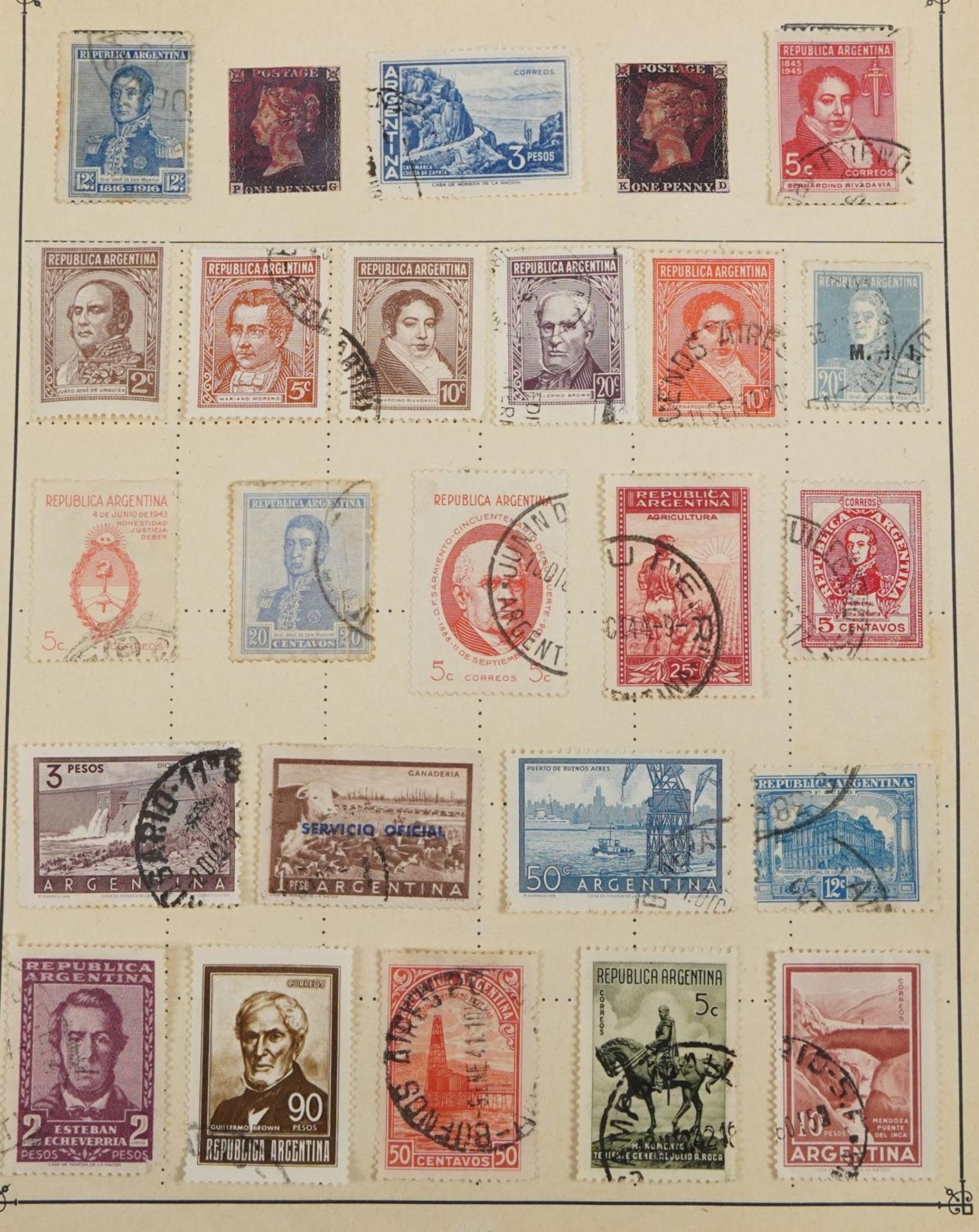 World stamps arranged in thirteen albums including Great Britain, Cyprus, Gibraltar, Mexico, Uruguay - Image 5 of 10