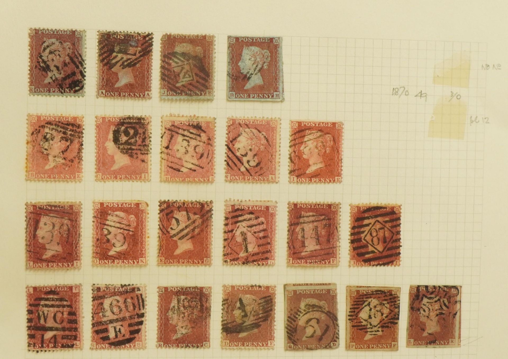 Collection of Penny Reds on four pages For further information on this lot please contact the - Image 4 of 4