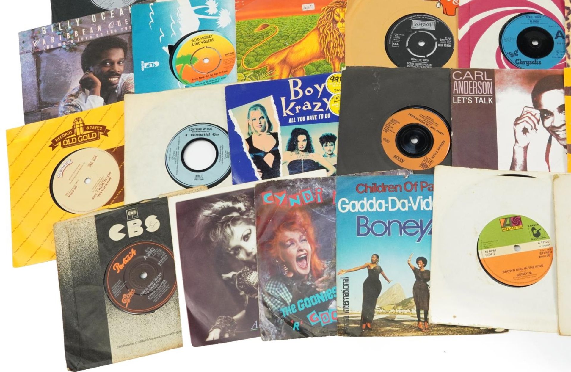 45rpm records including The Rolling Stones, The Bee Gees, Billy Ocean, Culture Club, Judge Dread and - Image 4 of 5