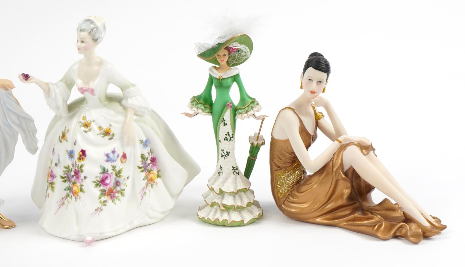 Collectable porcelain and resin figures, some with certificates, including Royal Doulton Diana - Image 3 of 6