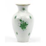 Herend, large Hungarian porcelain vase hand painted in the Chinese Bouquet pattern, incised 6961